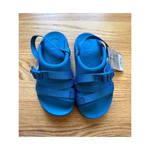 NEW Chacos Chillos Sport Big Kid Blue Sandals, Sz 2, Unisex (C105) - Picture 4 of 7